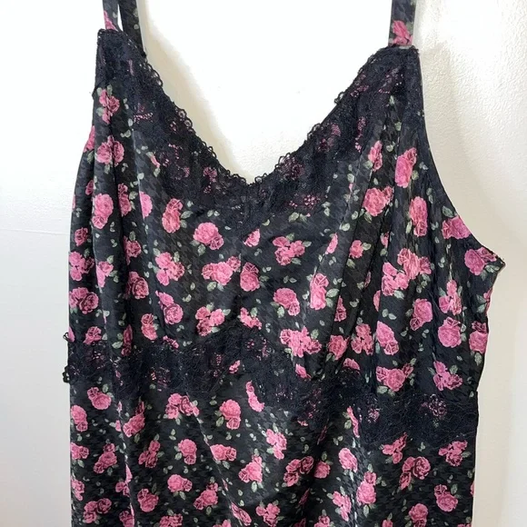 Torrid Tea Length Woven Jacquard Lace Trim Cami Dress Size 1X EUC - Picture 6 of 10
